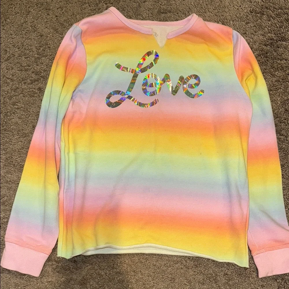 The Children's Place Pink and Yellow Long Sleeve Tee